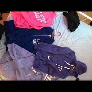 4 PINK hoodies